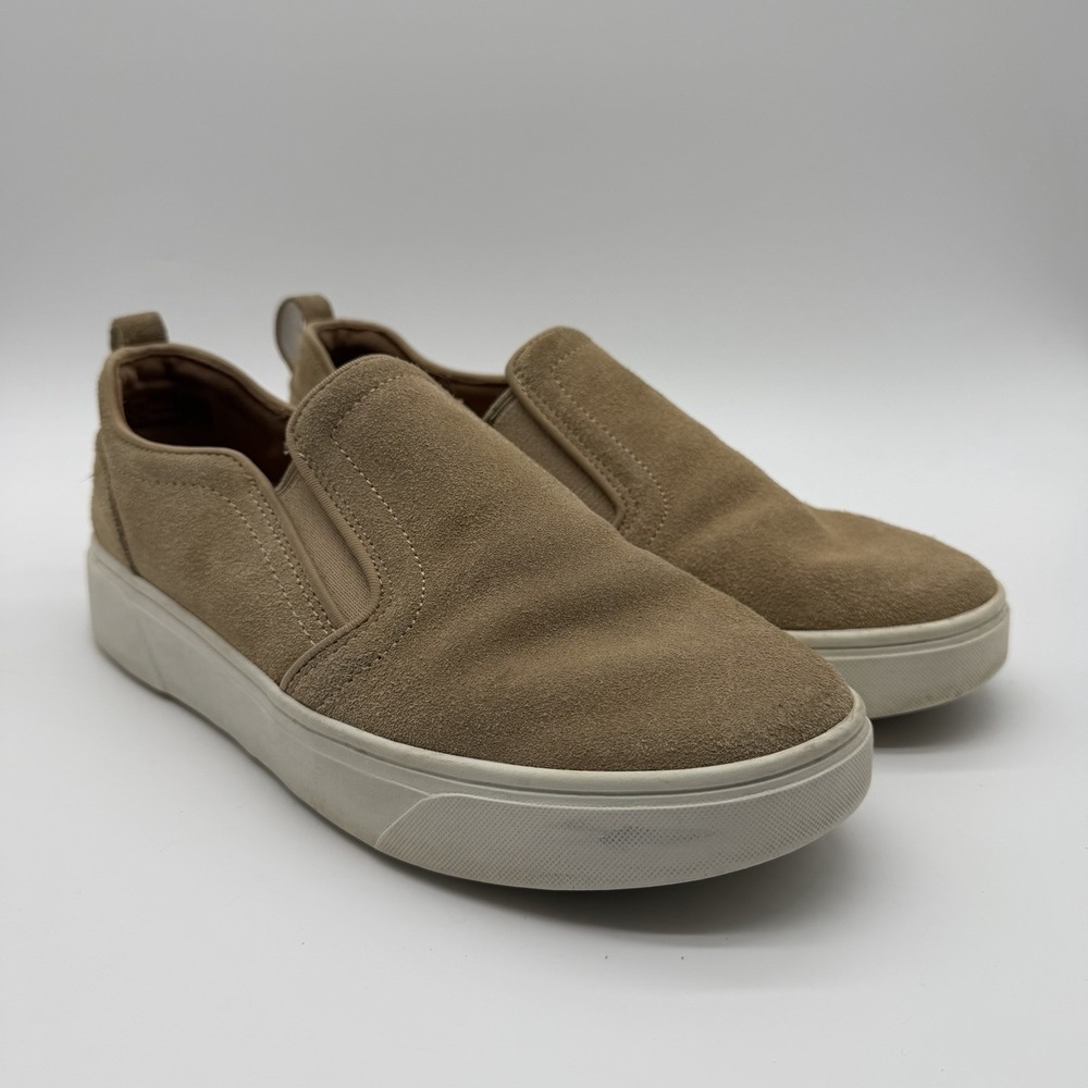 Vionic Kimmie Suede Slip-On Sneakers Sand Tan Comfort Casual Women's Size 8